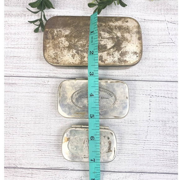 Vintage American Eagle Outfitters Dry Goods Silver Nesting Box Set of Three - Picture 9 of 11